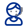 user with headset icon